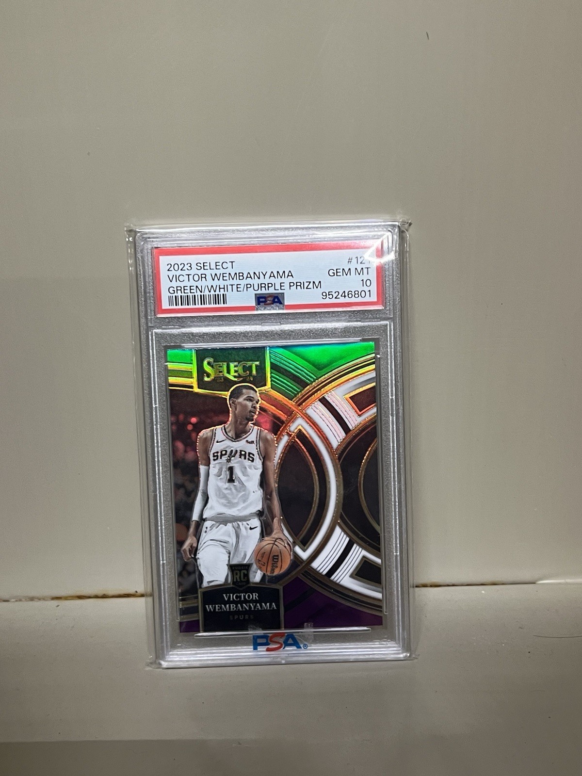 2023-24 Select Victor Wembanyama #121 Green White Purple Prizm (RC) PSA 10🔥🔥