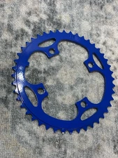 Hard Luck 104mm BCD 4 Bolt Chain Ring 44t Blue