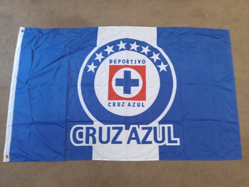 Deportivo Cruz Azul blue cross 58X36 flag Mexico futbal soccer