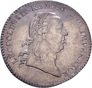 RDR Leopold II. Silberjeton 1790 auf die Kaiserwahl in Frankfurt