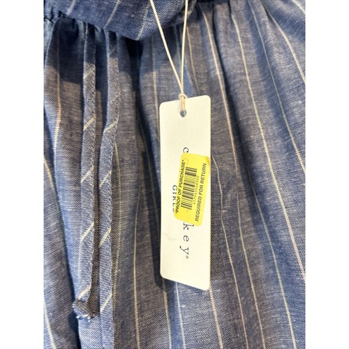 NWT Copper Key Girls Linen Blue Striped Skirt Girls Size Xl - Picture 3 of 6