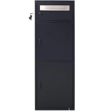 Large Steel Freestanding Floor Parcel Package Drop with Locking Letterbox Drop M