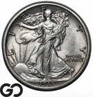 1916 Walking Liberty Half Dollar, Scarce This Nice, Choice Gem BU++ Key Date!