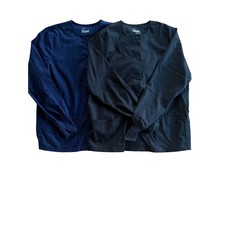 Butter-Soft Scrub Jacket bundle Women Size M Navy Black 2 Pack BSN1182