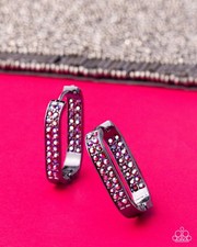 Sinuous Silhouettes - Red - Gunmetal Hinge Ea...
