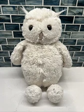Jellycat Mini Woodland Babe Owl Plush Stuffed Beanie Cream White Ivory 7" HTF 