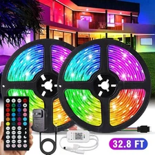 16FT Flexible 5050 RGB LED SMD Strip Light Remote Fairy Lights Room TV Party Bar