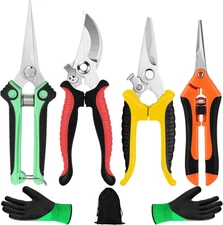 4 Pack Garden Shears Scissors,Pruning Shears, Pruning Shears for Gardening Stain