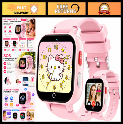 4G Kids Smart Watch GPS Tracker, Video Call, SOS, WiFi, Waterproof, Parental Con