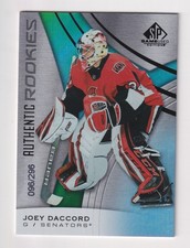 2019-20 SP Game Used AUTHENTIC ROOKIES RAINBOW 186 JOEY DACCORD RC Rookie 96/296