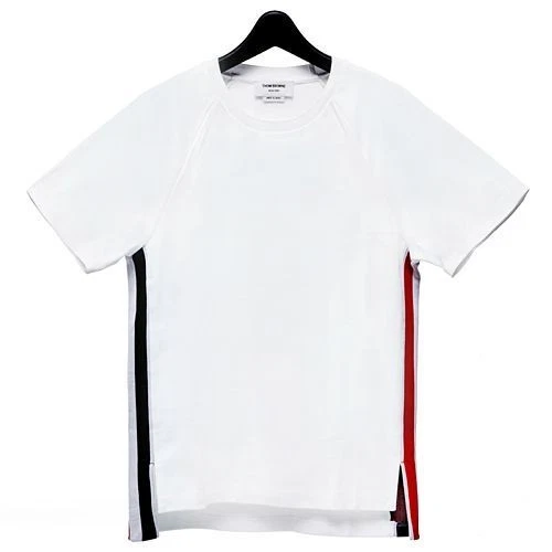 T shirt manica corta firmata Thom Browne a righe 139307025