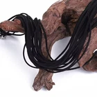 25 Black Faux Suede Cord String Necklace Lobster Clasp 17" Fit DIY Pendant