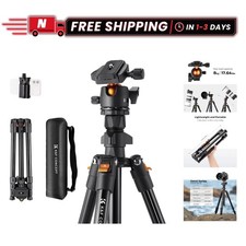 64-Inch Lightweight Aluminum Tripod: Perfect for Travel Photography Vlogging