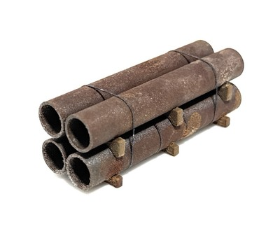 #ad #ad 1:87 Ho Scale 20ft Rusty Pipe Load 3ft Diameter 2.75in Long $14.99