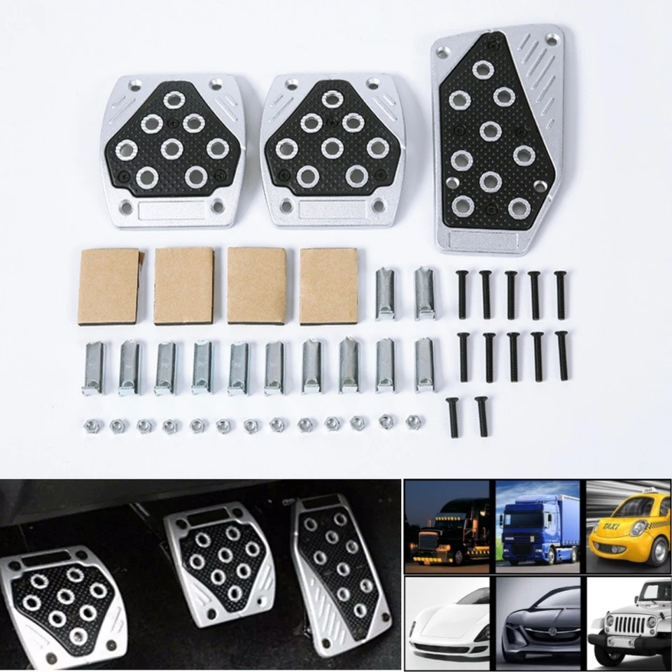 Capas de pedal de alumínio para carro dos EUA acelerador de freio tampas de pedal almofadas de pedal - Imagem 2 de 4