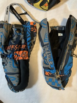 Kids Quiksilver Indie Navy Jamo Snow Mittens Gloves S (2-7), Thermal Insulation