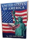Silver Colorized Eagle Bar .999 Fine Silver United States Of America Sealed  5g