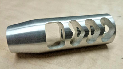 Muzzle Brake Heart Style - Custom Thread Metric or Imperial (STEEL)