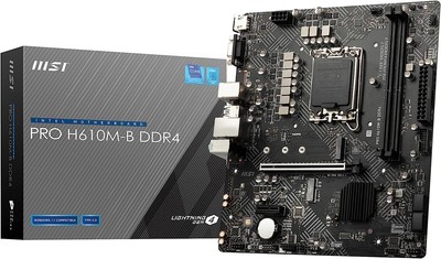 MSI PRO H610M-B DDR4 Mainboard Intel Sockel 1700 Intel H610 USB 3.0 M.2