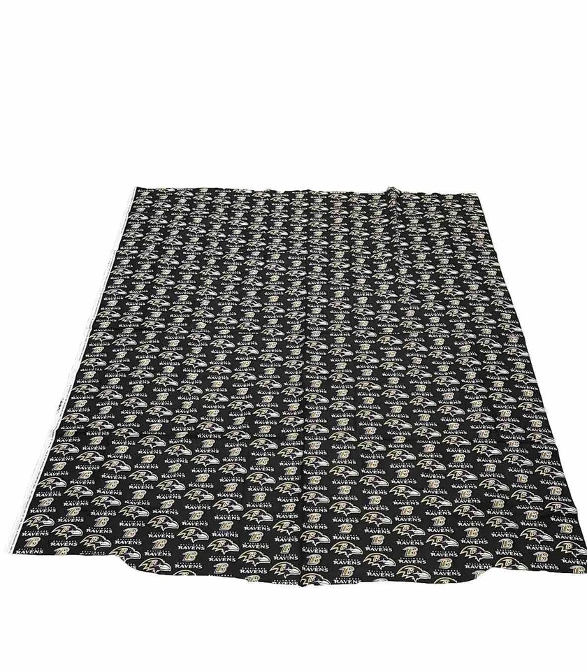 Baltimore Ravens NFL Design 100% Cotton Fabric Pattern 62x58 - Image 2 of 4