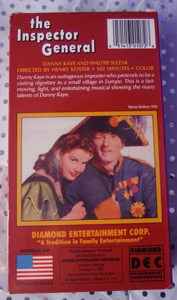The Inspector General (VHS) (1993) (Danny Kaye) - TESTED - Image 2 of 3
