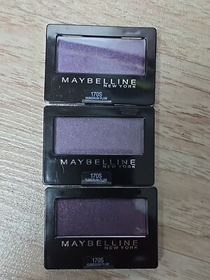 Maybelline NY Expert Wear Eyeshadow HUMDRUM PLUM 170S Lot of 3 NEW & SEALED