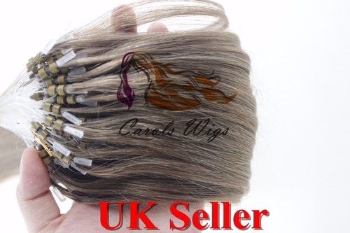 20" 1g 8A* Double Drawn Loop Micro Ring Russian Remy Human Hair Extensions UK - Picture 32 of 80