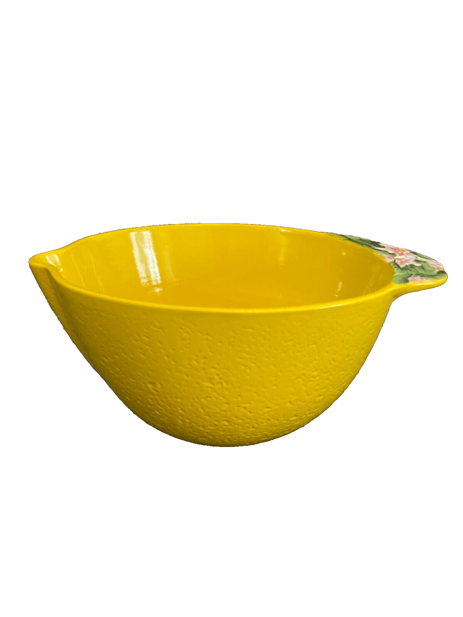 Temptations Bowl Mixing Serving Baking Figural Fruit 3D Lemon qt