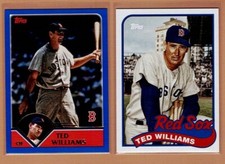 Ted Williams 2023 Topps Archives lot, Base Blue border #210, + Insert #89DH-19