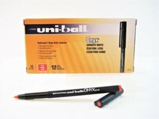 Uni-ball Onyx Red Ink Fine Point 0.7mm Roller Ball Pen, 1-Box, 12-Pens New 60144