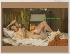 POSTCARD Print / Konstantin SOMOV / Reclining male nude, 1938