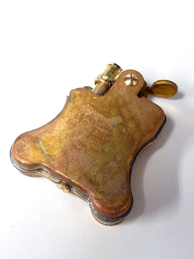 Ronson Banjo Steampunk Design Oil Lighter Japanese Made in Ronson Banjo Steampunk Design Oil Lighter Japanese Made in