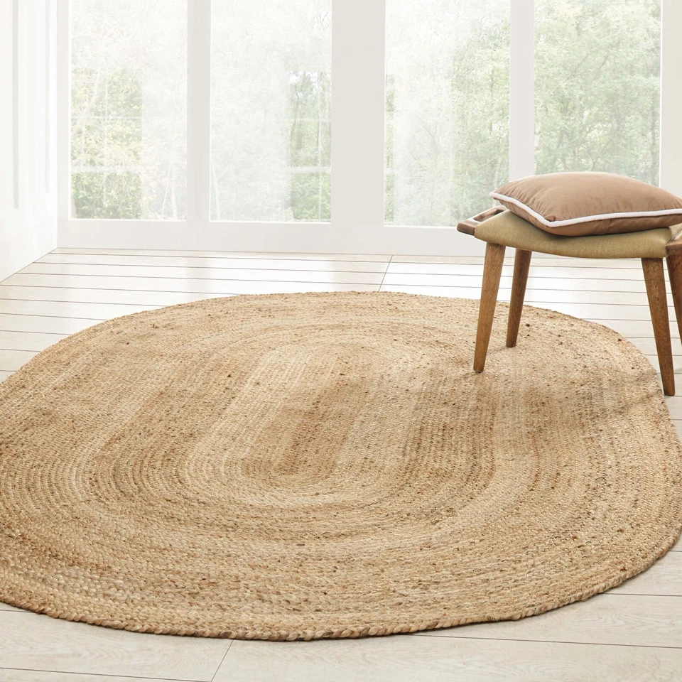 Braided Jute Farmhouse Rugs Runner Carpet Kid & Pet Friendly Indoor Area Rug - Image 2 of 4