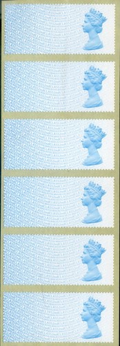GB 2019 POST & GO 2nd CLASS CL19S MACHIN CUSTOM VK80-300 TEST STRIP OF 3 STAMPS. - Afbeelding 2 van 4