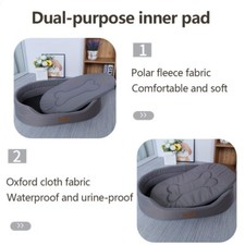 Waterproof Soft Pet Bed Anti-Mite Cat Sofa Dog Bed With Removable Washable Cover