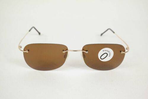 Neostyle Holiday 2502 822 58[]18 Gold Brown Rimless Sunglasses Sunglass New - Picture 1 of 4