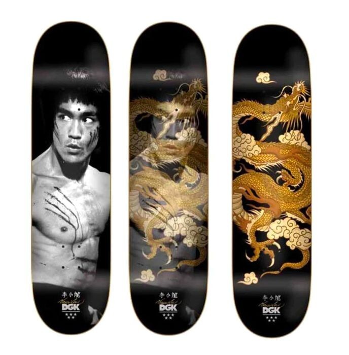 DGK x Bruce Lee Golden Dragon Lenticular Black 8.25 DGK x Bruce Lee Golden Dragon Lenticular Black 8.25