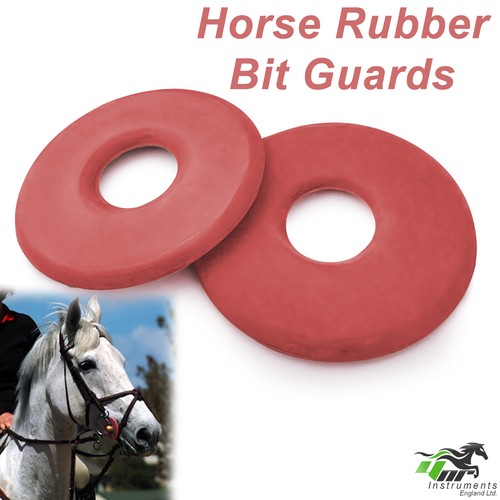 Rubber Bit Guards Cheek Rings Horse Pony Tack Saddlery Accessories Equestrian - Picture 6 of 20
