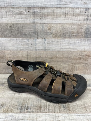 KEEN Newport Brown Bison Hiking Sport Water Leather Sandals Men’s sz 10 - Picture 3 of 9
