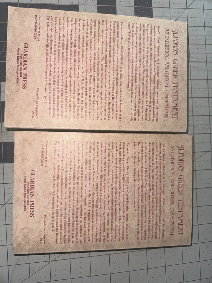 Henry Alford's Greek New Testament Exegetical Critical Commentary Vol IV 1 & 2 - Image 4 of 4