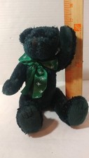 10 1/2" happy holidays Fiesta Christmas bear plush green jointed
