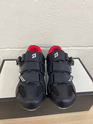 Peloton Cycling Shoes With Cleats Black Read Hook & Loop Women's Size 7 US/38 EU
