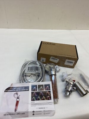 Cobbe chrome Handheld Shower set  1.5m -GPM 3-Color Showerhead With Filter