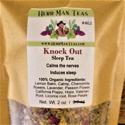 KNOCK OUT TEA - Best Sleep Tea for insomnia & over thinking. By master herbalist