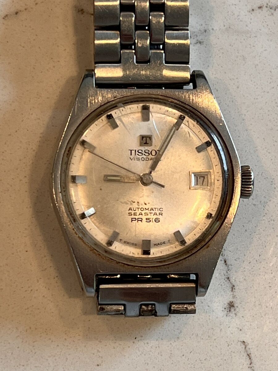 TISSOT VISODATE AUTOMATIC SEASTAR PR 516 MEN'S DATE WATCH TISSOT VISODATE AUTOMATIC SEASTAR PR 516 MEN'S DATE WATCH