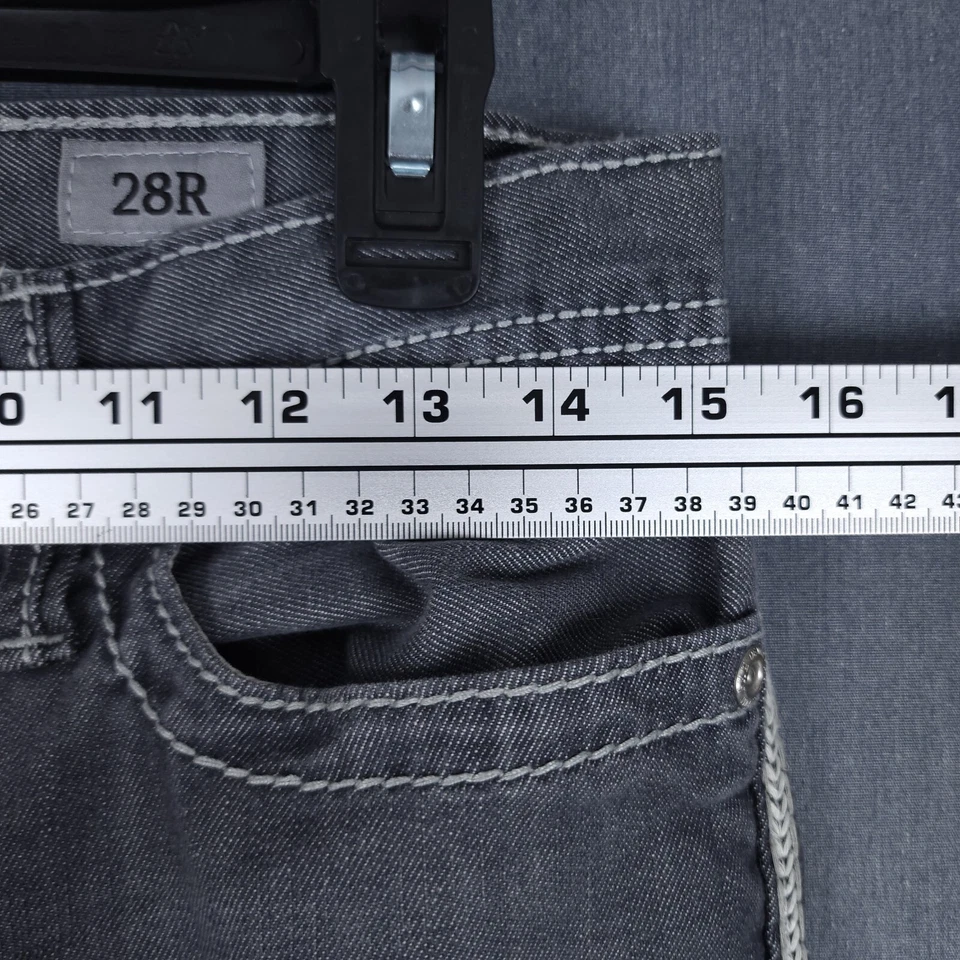 BKE Aiden Jeans Mens 28R (Fits 30x32) Gray Boot Stretch Denim Buckle - Image 4 of 4