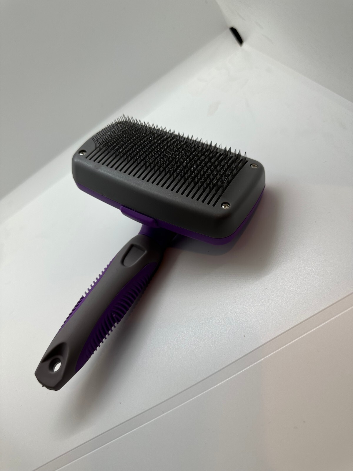 Self Cleaning Slicker Brush For Cats And Dogs Hertzko Gentle On Pets eBay