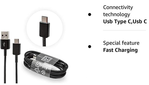 USB-C Fast Charger Lead For Mobile Phone/PS5/Series X Charging Cable 2.M Black - Picture 2 of 4