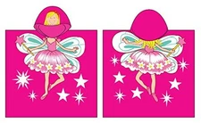 Fairy Hooded Beach Towel Kids Character Bath Costume Cotton Pool Cover Up Robe