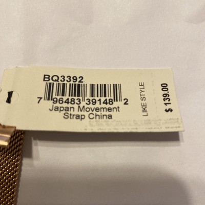 Fossil BQ3392 Laney Rose Gold Tone Mesh Stainless Steel MOP  